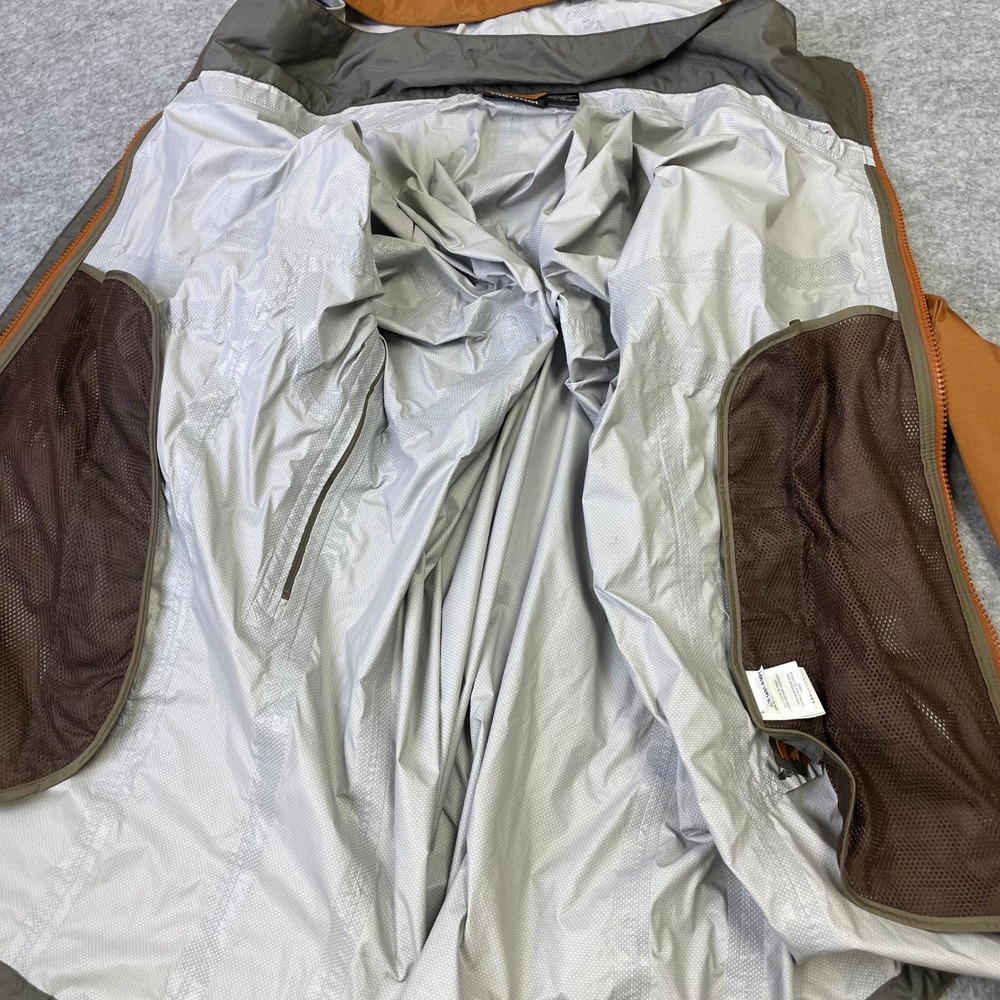 Marmot Mens PreCip Rain Jacket Large Orange Gray Waterproof Hooded Shell Vented - Picture 9 of 16